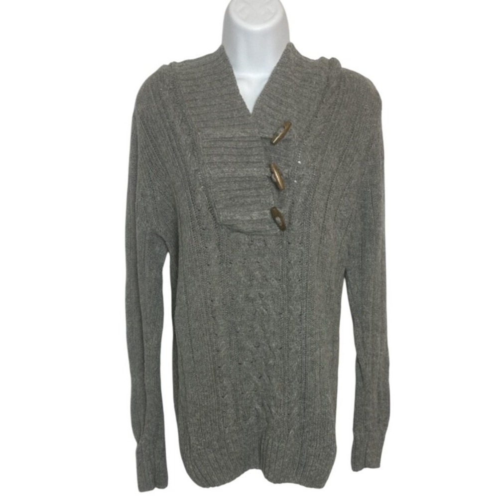 Natural Reflections Womens Sm Sweater Fisherman Chunky Cable Knit Preppy Outdoor
